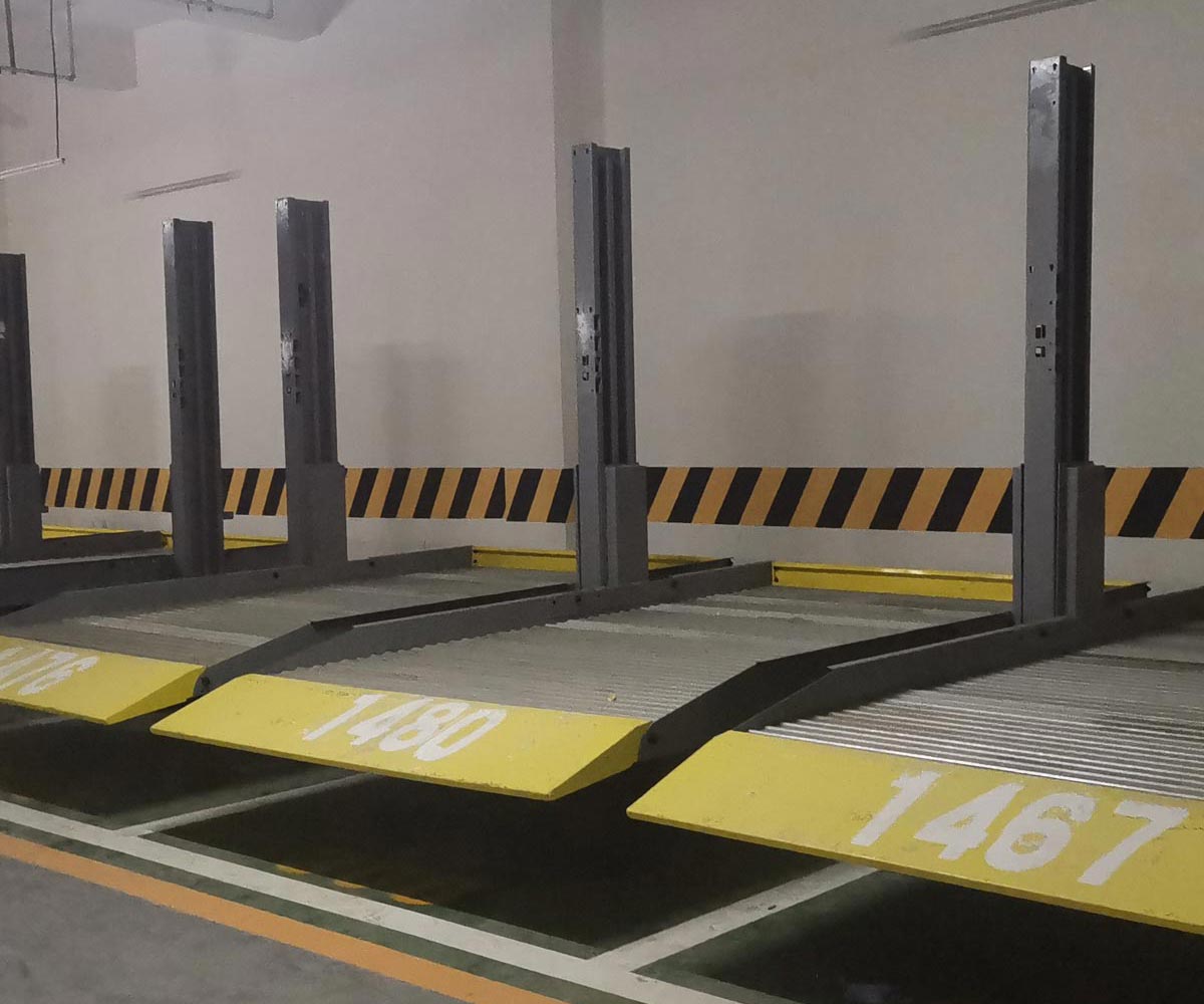 合水四柱升降式機械式停車庫安裝