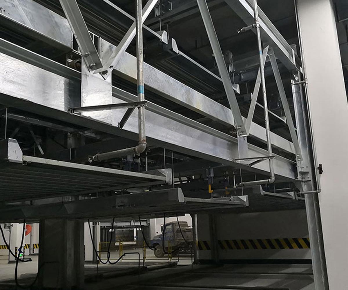 臨澤兩層升降式機械式立體車庫安裝